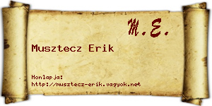 Musztecz Erik névjegykártya